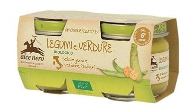OMOGENEIZZATO LEGUMI E VERDURE BABY FOOD BIO 2 X 80 G - Farmaunclick.it