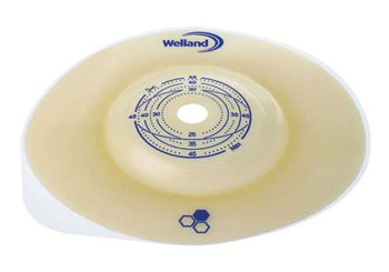 PLACCA PER COLOSTOMIA CONVESSA RITAGLIABILE AURUM2 DIAMETRO 13-35 MM FLANGIA 55 MM 5 PEZZI - Farmaunclick.it