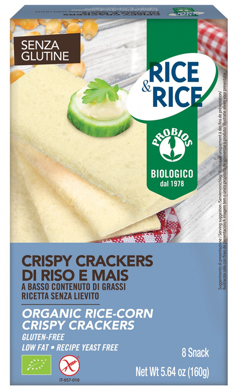 RICE&RICE CRISPY CRACKERS DI RISO E MAIS 160 G - Farmaunclick.it