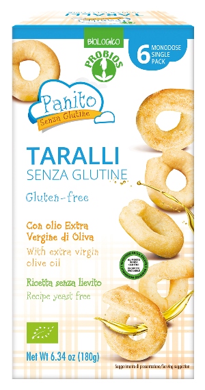 PANITO TARALLI SENZA GLUTINE E SENZA LIEVITO 180 G - Farmaunclick.it