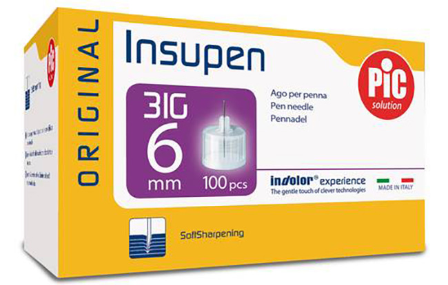 AGO PER PENNA DA INSULINA THIN PEN GAUGE 31 LUNGHEZZA 6 MM 100 PEZZI - Farmaunclick.it