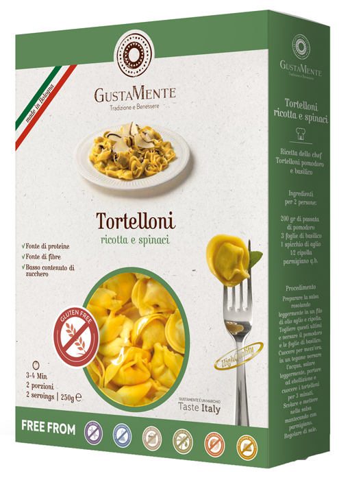 GUSTAMENTE TORTELLONI RICOTTA E SPINACI 250 G - Farmaunclick.it