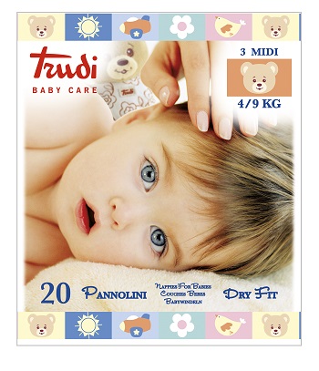 TRUDI BABY CARE PANNOLINI DRY FIT MIDI 4/9 KG 20 PEZZI - Farmaunclick.it