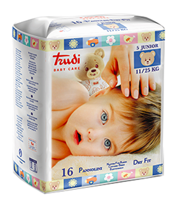 TRUDI BABY CARE PANNOLINO DRY FIT JUNIOR 11/25 KG 16 PEZZI - Farmaunclick.it