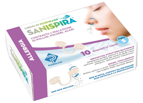 SANISPIRA ALLERGIA DISPOSITIVO NASALE 10 PEZZI TAGLIA S - Farmaunclick.it