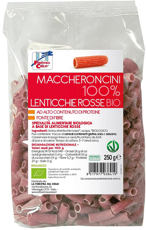 MACCHERONCINI LENT RO100% BIO - Farmaunclick.it
