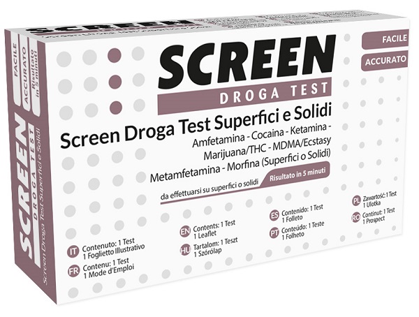 DROGA TEST RILEVA 7 DROGHE SU SUPERFICI O POLVERI SCREEN DROGA TEST SUPERFICI E POLVERI - Farmaunclick.it