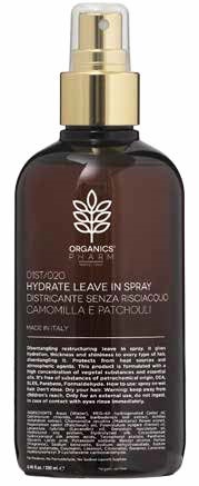 ORGANICS COSMETICS HYDRATE LEAVE IN SPRAY CHAMOMILE AND PATCHOULI 250 ML - Farmaunclick.it
