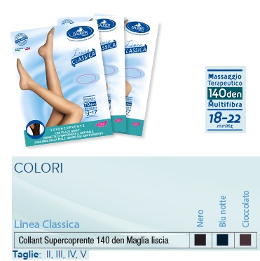 SAUBER COLLANT 140 DENARI SUPER COPRENTE MICRORETE CIOCCOLATO 2 LINEA CLASSICA - Farmaunclick.it