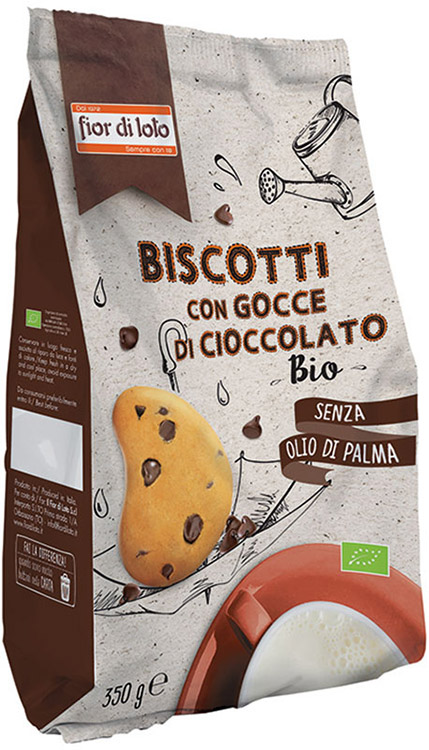 BISCOTTI CON GOCCE DI CIOCCOLATO BIO 350 G - Farmaunclick.it