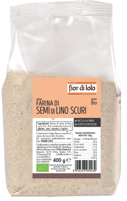 FARINA DI SEMI DI LINO SCURI BIO 400 G - Farmaunclick.it