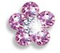 ORECCHINI STERILI BJT941 CRYS FLOWER ROSE/WHIT - Farmaunclick.it
