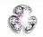 ORECCHINI STERILI BJT942 CRYS FLOWER ROSE 8MM - Farmaunclick.it