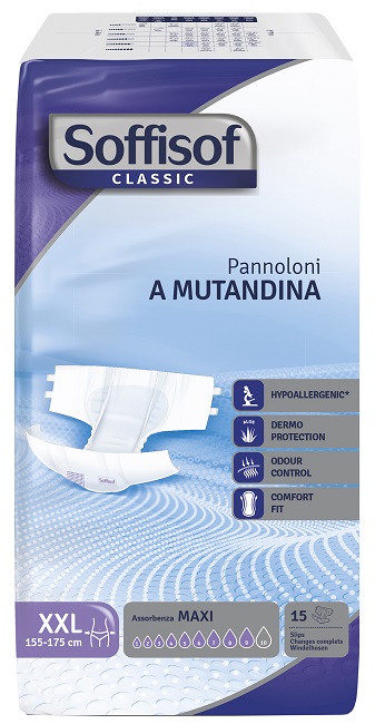 SOFFISOF CLASSIC PANNOLINO MUTANDINA MAXI XXL 15 PEZZI - Farmaunclick.it
