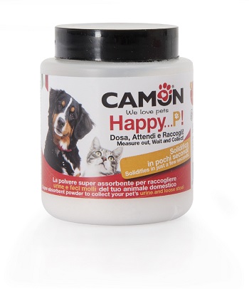 HAPPY P POLVERE ASSORBENTE RACCOLTA URINE E FECI MOLLI CANI E GATTI 100 G - Farmaunclick.it