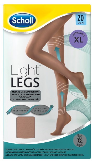 SCHOLL LIGHTLEGS 20 DENARI TAGLIA XL COLORE NUDE 1 PAIO - Farmaunclick.it