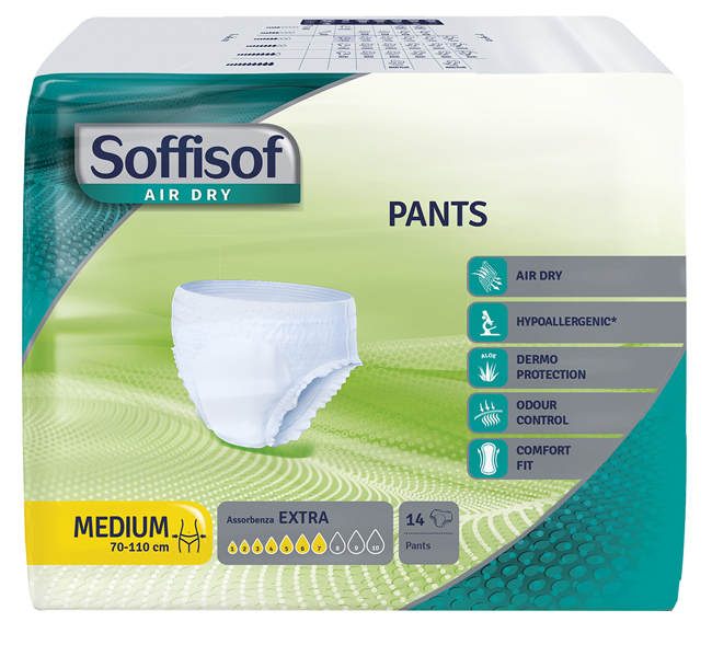 PANNOLONE PULL UP SOFFISOF AIR DRY EXTRA TAGLIA MEDIUM 14 PEZZI - Farmaunclick.it