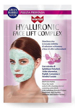 WINTER HYALURONIC FACE LIFT COMPLEX MASCHERA VISO BUBBLE PULIZIA PROFONDA 23 ML - Farmaunclick.it