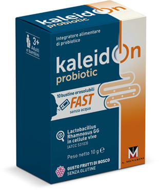 KALEIDON PROBIOTIC FAST FRUTTI DI BOSCO 10 BUSTE OROSOLUBILI - Farmaunclick.it