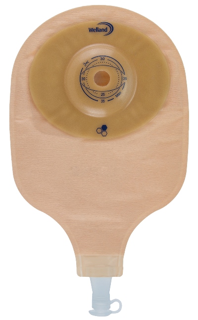 SACCA PER UROSTOMIA OPACA RITAGLIABILE AURUM CONVEX URO MIDI CON MIELE DI MANUKA DIAMETRO 13-48 MM INIZIO CONVESSITA' 48 MM 10 PEZZI - Farmaunclick.it