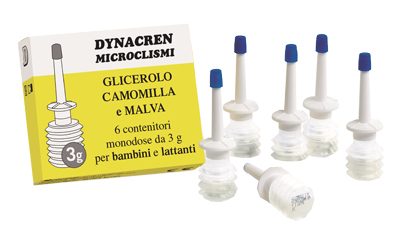 DYNACREN MICROCLISMI CAMOMILLA E MALVA 6 PEZZI DA 3 G PER BAMBINI E LATTANTI - Farmaunclick.it