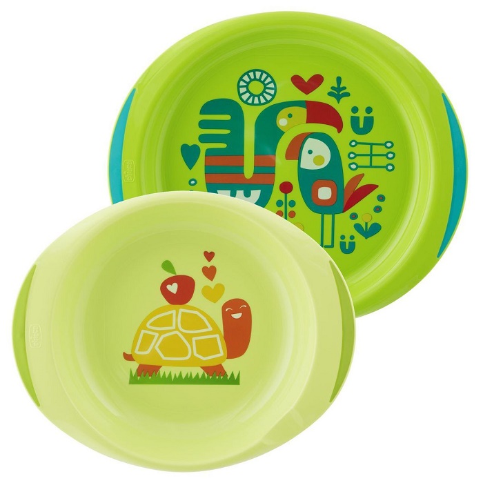 CHICCO PIATTO FONDO E PIANO 12 MESI+ AZZURRO/VERDE - Farmaunclick.it