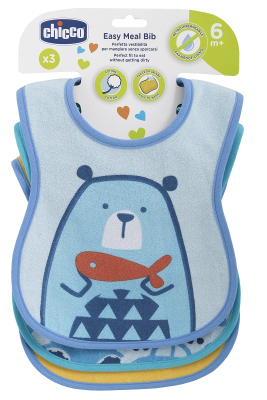 CHICCO BAVAGLINO PAPPA 6M 3 PEZZI BOY - Farmaunclick.it