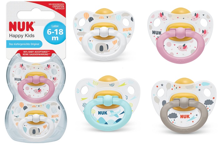 NUK SUCCHIETTO HAPPY KIDS LATTICE 6-18 MESI 2 PEZZI - Farmaunclick.it