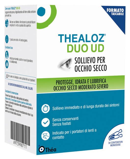 GOCCE OCULARI THEALOZ DUO UD 30 MONODOSI 0,4 ML - Farmaunclick.it