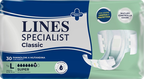 PANNOLONE A MUTANDA LINES SPECIALIST CLASSIC SUPER MG 30 PEZZI - Farmaunclick.it