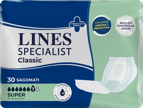 PANNOLONE LINES SPECIALIST CLASSIC SAGOMATO SUPER 30 PEZZI - Farmaunclick.it
