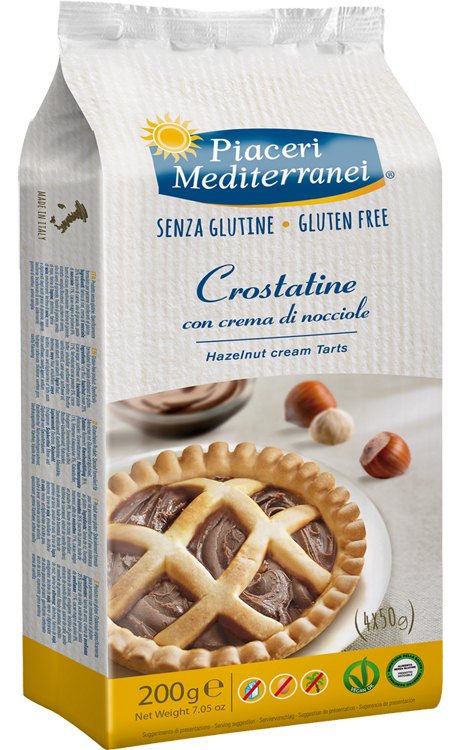 PIACERI MEDITERRANEI CROSTATINA CON CREMA DI NOCCIOLA 4 X 50 G - Farmaunclick.it
