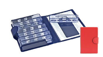 PORTAPILLOLE SETTIMANALE MEDIDOS ROSSO APERTURA/CHIUSA IN VELCRO 10,5X15,5X2,5 CM - Farmaunclick.it