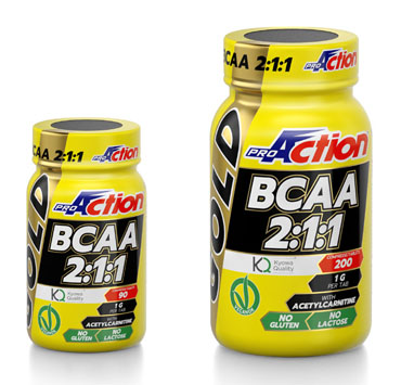 PROACTION BCAA GOLD 200 COMPRESSE 2 1 1 - Farmaunclick.it