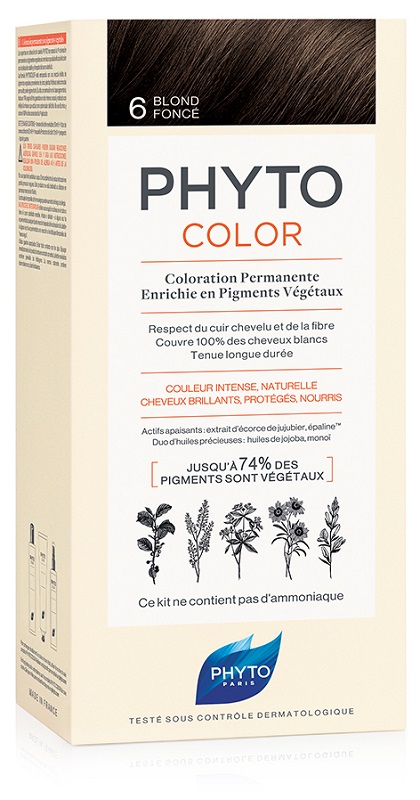 PHYTOCOLOR 6 BIONDO SCURO 1 LATTE+ 1 CREMA + 1 MASCHERA + 1 PAIO DI GUANTI - Farmaunclick.it