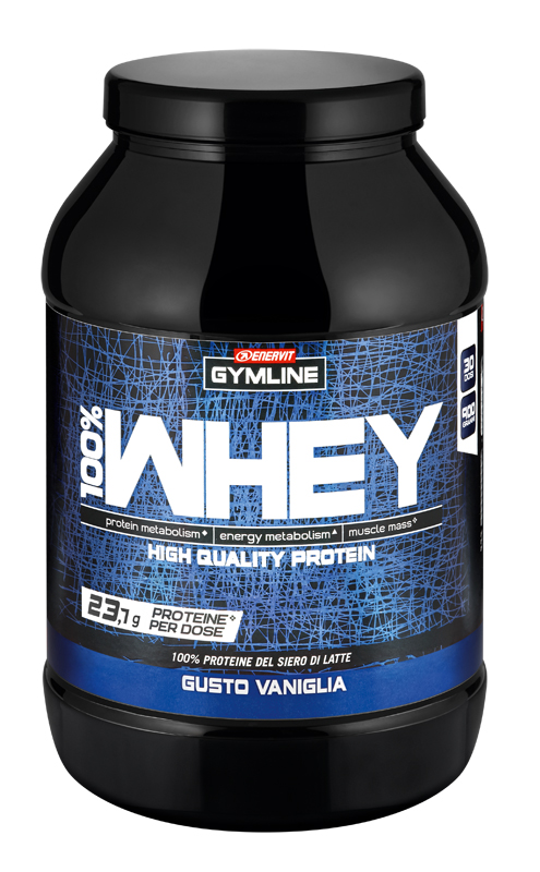 GYMLINE 100% WHEY CONCENTRATE VANIGLIA 900 G - Farmaunclick.it