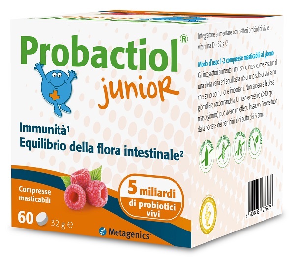 PROBACTIOL JUNIOR 60 COMPRESSE MASTICABILI NEW - Farmaunclick.it