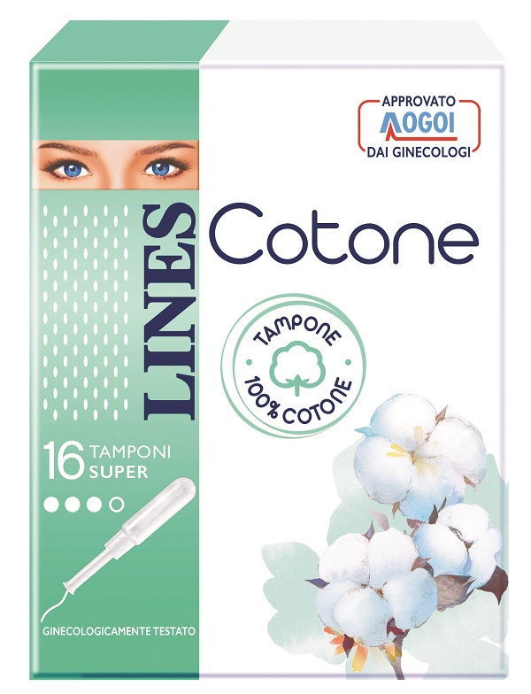 LINES COTONE TAMPONE SUPER 16 PEZZI - Farmaunclick.it