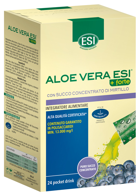 ESI ALOE VERA SUCCO + FORTE MIRTILLO 24 POCKET DRINK - Farmaunclick.it