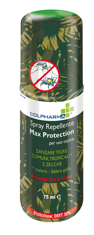 COLPHARMA SPRAY REPELLENTE MAX PROTECTION DEET 50 75 ML - Farmaunclick.it