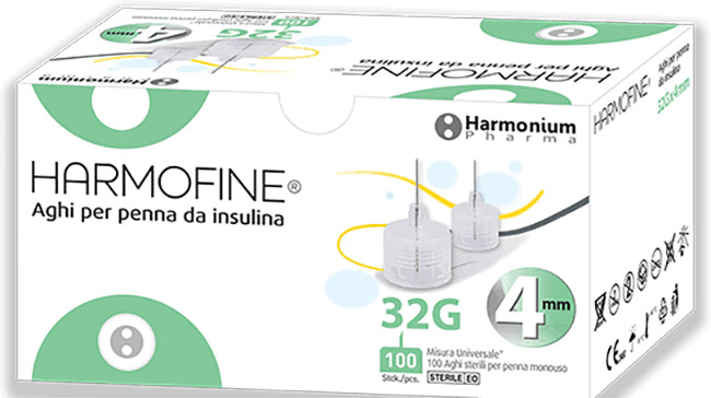 AGO HARMOFINE PENNA DA INSULINA GAUGE 32 4MM 100 PEZZI - Farmaunclick.it