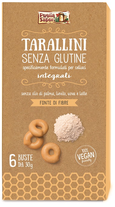 PUGLIA SAPORI TARALLINI INTEGRALI SENZA GLUTINE 180 G - Farmaunclick.it