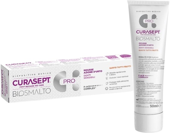 CURASEPT BIOSMALTO MOUSSE DENTI SENSIBILI 50 ML - Farmaunclick.it