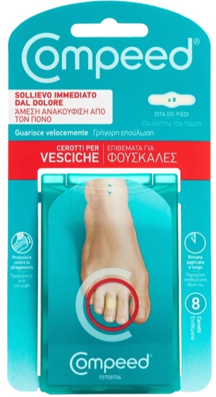 COMPEED CEROTTI PER VESCICHE DITA PIEDI 8 PEZZI CARTON - Farmaunclick.it