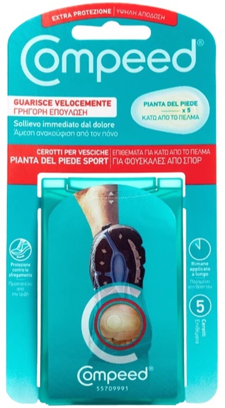 COMPEED CEROTTI PER VESCICHE PIANTA PIEDE SPORT 5 PEZZI - Farmaunclick.it
