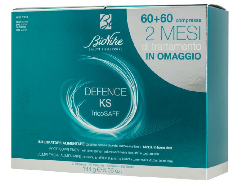 DEFENCE KS TRICOSAFE BIPACK 60 COMPRESSE + 60 COMPRESSE - Farmaunclick.it