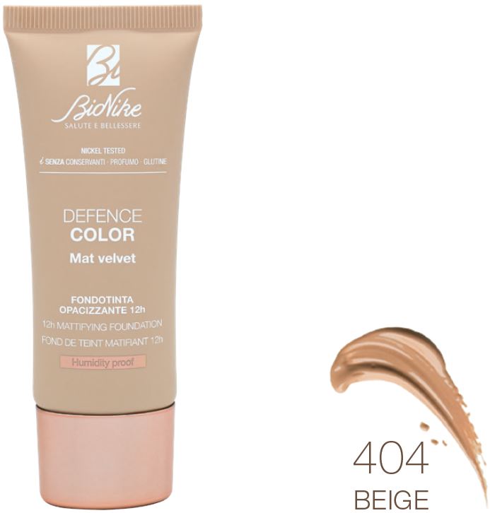 DEFENCE COLOR FONDOTINTA MAT VELVET 404 30 ML - Farmaunclick.it