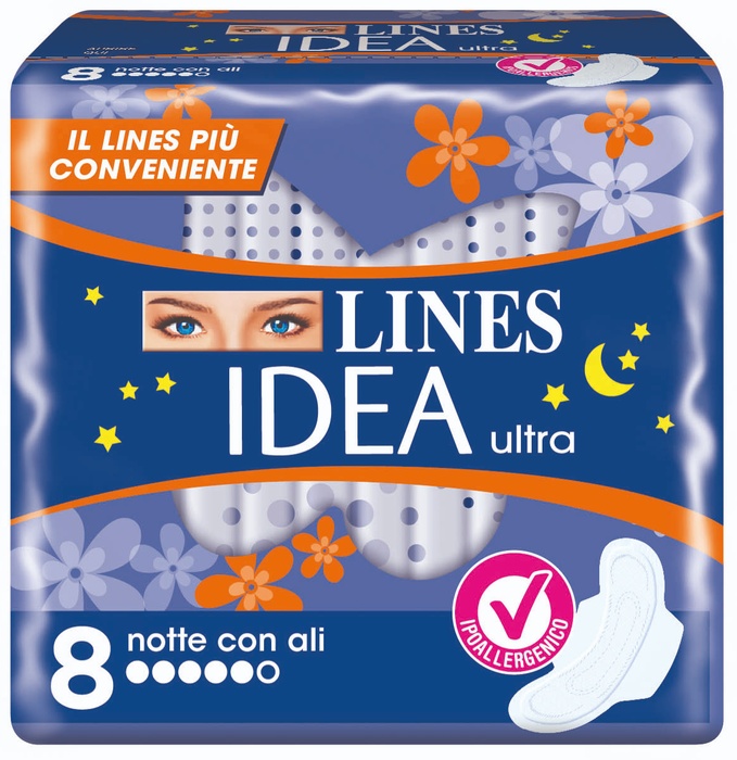 LINES IDEA ULTRA NOTTE ALI 8 PEZZI - Farmaunclick.it