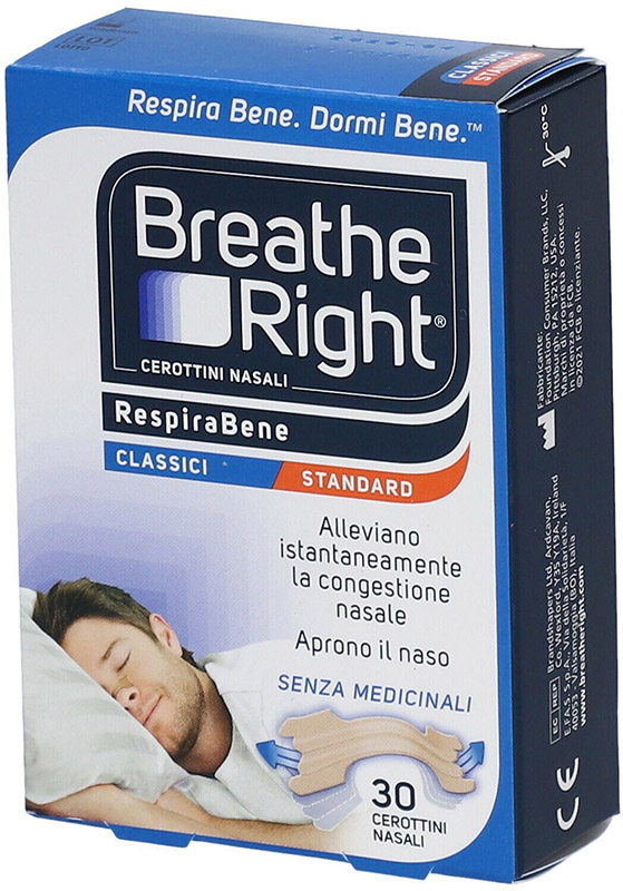CEROTTI NASALI BREATH RIGHT CLASSICI 30 PEZZI - Farmaunclick.it