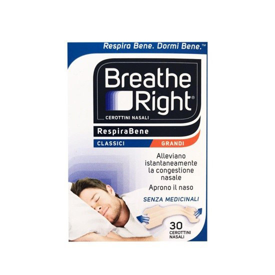 CEROTTI NASALI BREATH RIGHT CLASSICI GRANDI 30 PEZZI - Farmaunclick.it